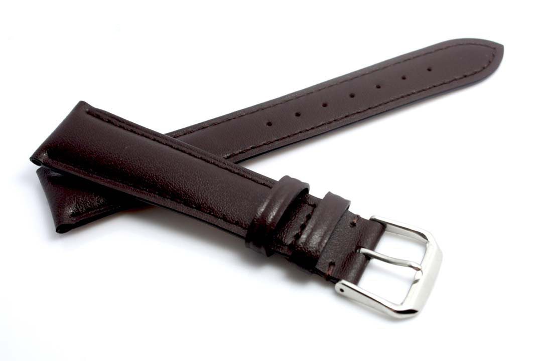 Custom made calf brown leather band - Click Image to Close